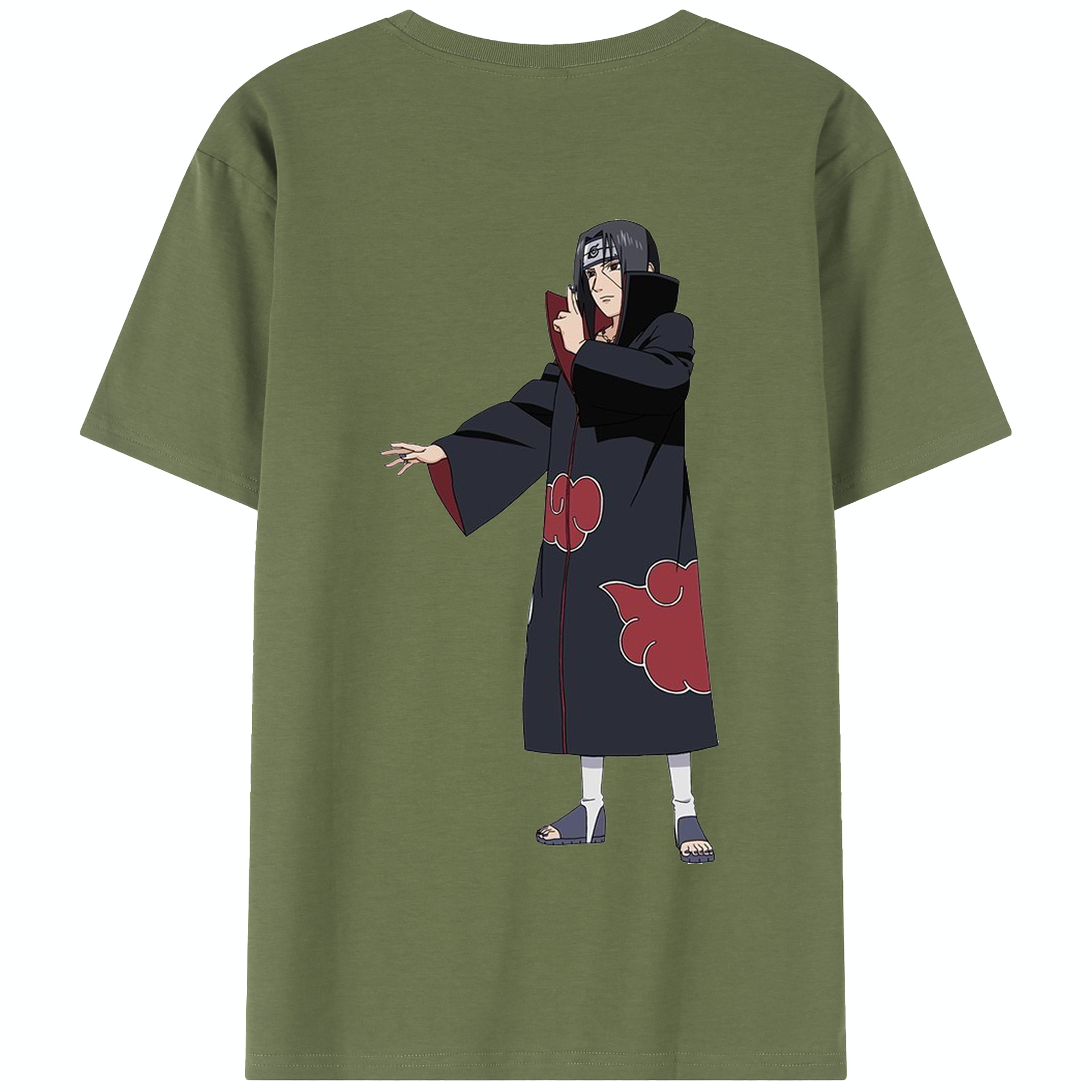 （画像用） NARUTO -ナルト- うちは イタチ Uchiha Itachi 綿100％半袖Tシャツ（背面プリント）